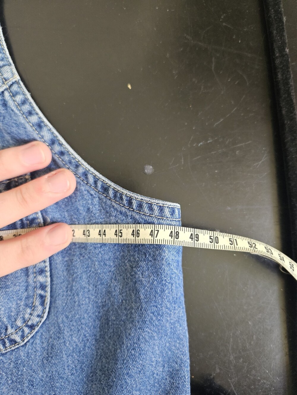 Vintage Faded Glory Blue Denim Button-Front Mini Dress - Picture 6 of 6